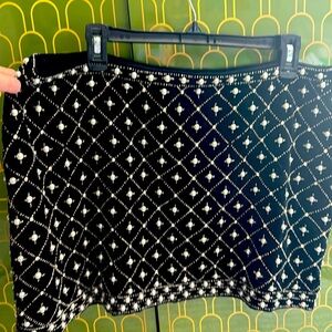 Boston Proper velvet mini skirt